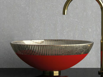 FILIGRANA Ø 34 - Countertop round glass washbasin by Glass Design - view 2